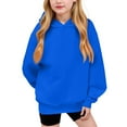 thumbnail image 1 of LTTVQM Blue Hoodies for Kids Girls Size 2-3 Long Sleeve Fall Winter Casual Sweatshirts Comfortable Pullover with Pockets Trendy Hooded Sweatshirt for Teen Girls Blue 2-3 Years, 1 of 2