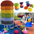 Blue Stepping Stones for Kids,Stackable Plastic Balance stones
