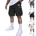 thumbnail image 1 of LTTVQM Cargo Shorts for Men Lightweight Breathable Stretch 2026 Summer Hiking Short Gym Casual Shorts Elastic Waistband Comfort Shorts with Pockets Black M, 1 of 8