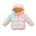 thumbnail image 1 of LTTVQM Children's Fashion Winter Fleece Coats Solid Color Lightweight Down Jacket with Hood Zip Up Quilted Puffer Jackets Multicolor 2-3 Years, 1 of 3