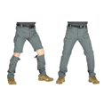 thumbnail image 1 of LTTVQM Detachable Cargo Pants for Men Elastic Waist Button Fastening Ripstop Multi Pocket Water Repellent Quick Dry Casual Hiking Trousers Gray M, 1 of 4