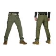 thumbnail image 1 of LTTVQM Detachable Cargo Pants for Men Ripstop Anti Tear Fabric Elastic Button Waist Multi Pocket Quick Dry Outdoor Adventure Trousers Green 3XL, 1 of 2
