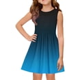thumbnail image 1 of LTTVQM Dresses for Girls Casual Gradient Sundress Lightweight Sleeveless Midi Dresses Trendy Crewneck Spring Dress Royal Blue 11-12 Years, 1 of 4