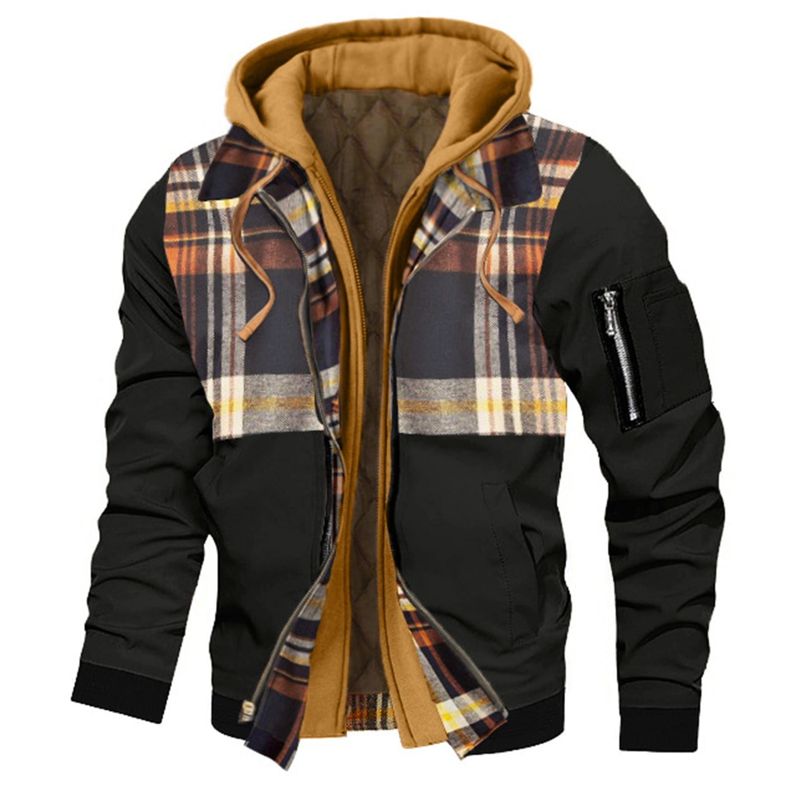 LTTVQM Flannel Jackets for Men Flannel Shirt Jacket Long Sleeve Quilted