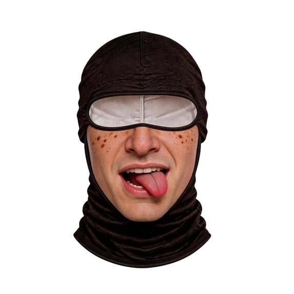 LTTVQM Funny Realistic Ski Mask Print Winter Face Balaclava Face Art ...