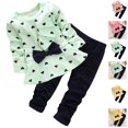thumbnail image 1 of LTTVQM Girl Clothes Fall Winter Cute Toddler Girls Outfits 3M-3T | Long Sleeve Tops And Pants Set,Toddler Girls Sweet Birthday Gifts,Cute Ruffle Bow Daily Holidays Clothting Set, 1 of 4