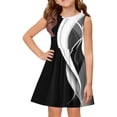 thumbnail image 1 of LTTVQM Girls Dresses Size 7-8 Casual Color Block Sundresses Church Sleeveless Midi Dress Trendy Crew Neck Spring Dress Dark Gray 7-8 Years, 1 of 4