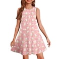 thumbnail image 1 of LTTVQM Girls Easter Dress 2026 Rabbit Egg Graphic Cute Sleeveless Sundresses Comfortable Crew Neck Midi Dress Lightweight A-Line Dresses Pink 5-6 Years, 1 of 5