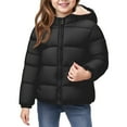 thumbnail image 1 of LTTVQM Girls Winter Fleece Coat Kids Puffer Jacket Boys Warm Long Outerwear Toddler Lightweight Down Coats Black 7-8 Years, 1 of 4