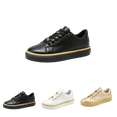thumbnail image 1 of LTTVQM Glitter Shoes for Women Thick Platform Sparkly Lace Up Non Slip Fashion Sneakers Casual Outdoor Comfort Walking Shoes Black 37(US-6.5), 1 of 4