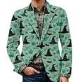 thumbnail image 1 of LTTVQM Halloween Party Men Classic Lapel Corduroy Jacket Warm Textured Side Pockets Long Sleeve Single Button Sport Blazer Office Daily Versatile Outerwear Green XL, 1 of 6