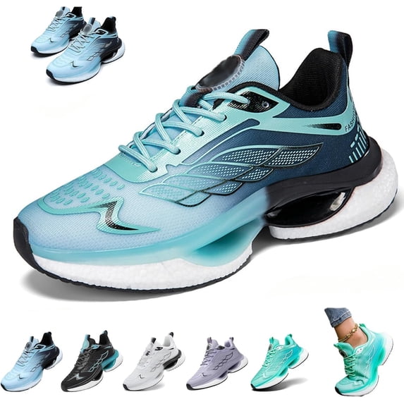 LTTVQM Hands Free and Supportive Walking Shoes, Wise Toe Width 2026 Lightweight Breathable Mesh Nurse Shoes Sneakers for Women Blue 7 Wide