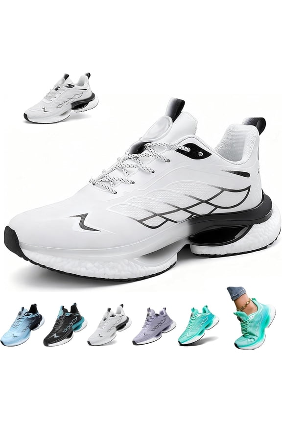 Hands Free and Supportive Walking Shoes, Wise Toe Width 2026 Lightweight Breathable Mesh Nurse Shoes Sneakers for Women White 8 Wide