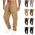 thumbnail image 1 of LTTVQM Hiking Pants Men Stretchy Ripstop Drawstring Waist Lightweight Outdoor Fishing Cargo Pants with Pockets Athletic Casual Business Work Work Pants, 1 of 1