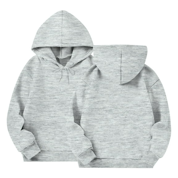 LTTVQM Hooded Sweatshirts for Girls 11-12 Long Sleeve Fall Cute Sweatshirt Soft Pullover with Pockets Trendy Hoodies for Teen Girls Gray 11-12 Years