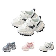 LTTVQM Kids Hiking Shoes Casual Back-To-School Comfortable Anti-Slip Orthopedic Sneaker with Arch Supports Breathable Lightweight Adjustable Snap Lace Up Sport Walking Shoes Beige 4 Big Kids