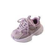 LTTVQM Kids Sneakers Casual Lace-Up Anti-Skid Tennis Orthopedic Shoes with Arch Support Outdoor Comfy Breathable Running Sports Shoes Purple 6 Toddler
