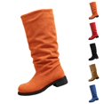 thumbnail image 1 of LTTVQM Knee High Boots for Women Comfortable Platform Chunky Heel Round Toe Riding Boots Pull-On Slouchy Casual Fashion Outdoor Walking Boots, 1 of 5
