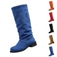 thumbnail image 1 of LTTVQM Knee High Boots for Women Comfortable Platform Chunky Heel Round Toe Riding Boots Pull-On Slouchy Casual Fashion Outdoor Walking Boots, 1 of 5