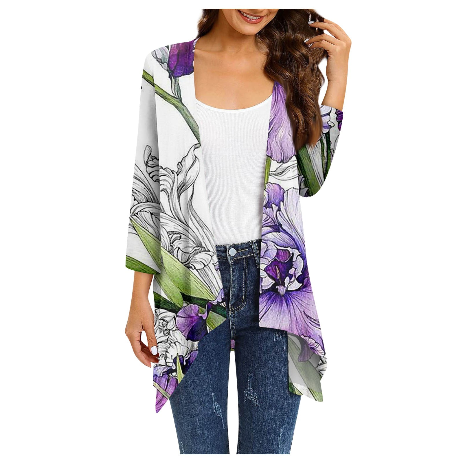 LTTVQM Light Weight Cardigan Women Plus Size Fashion Party Kimono