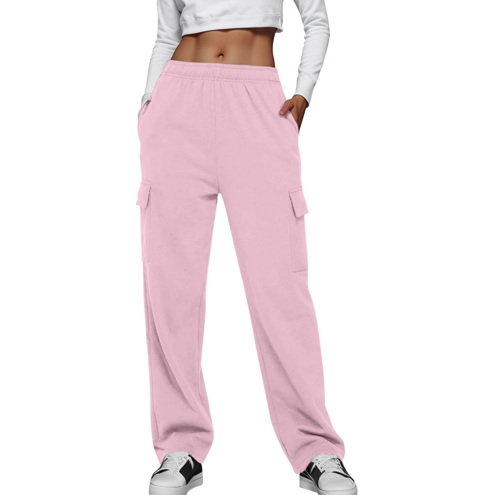 LTTVQM Lounge Pants Women Cargo Sweatpants Wide Leg High Waisted Fall