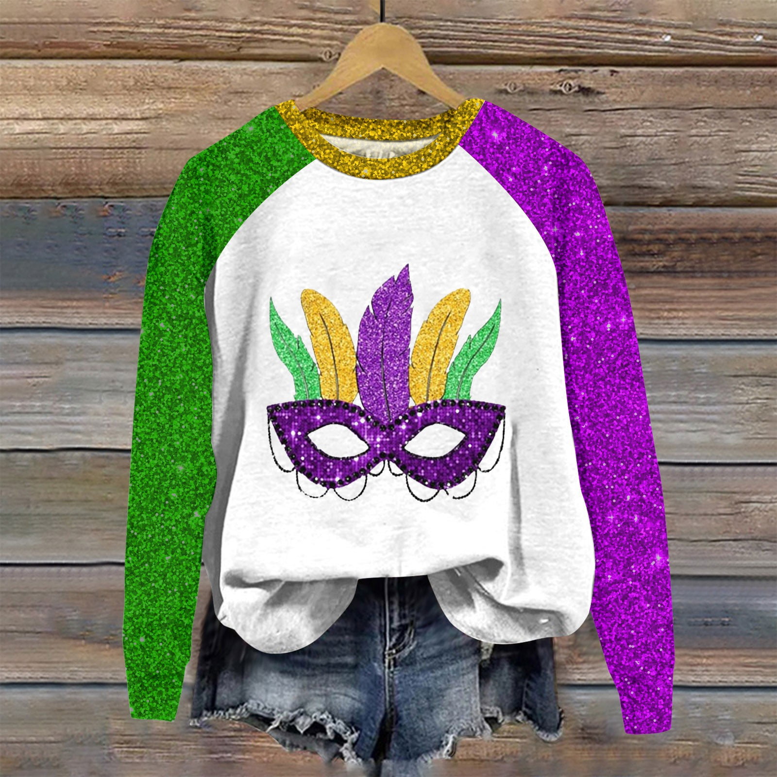 pretty mardi gras shirt