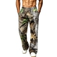 thumbnail image 1 of LTTVQM Men's Casual Outdoor Camo Trousers Mountain Forest Camo Adjustable Waistband Loose Fit Hiking Wide Leg Full Length Trousers Camel M, 1 of 7