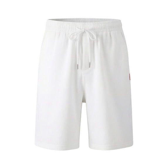 LTTVQM Men's Linen Shorts Casual Elastic Waist Drawstring 2026 Summer Beach Vacation Yoga Workout Golf Shorts with Pockets White 4XL