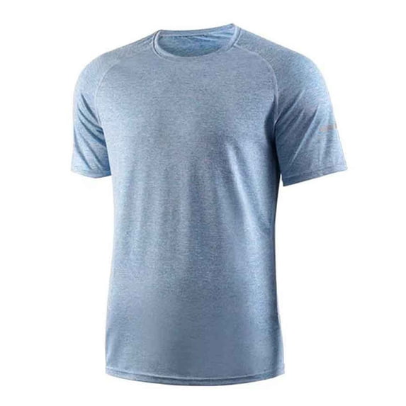 LTTVQM Men’s Quick Dry Active Workout T Shirt Summer Spring Short Sleeve 2026 Training Tee Top for Night Running Gym Light Blue XL