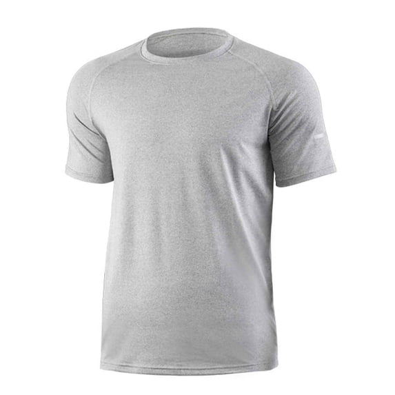 LTTVQM Men’s Quick Dry Active Workout T Shirt Summer Spring Short Sleeve 2026 Training Tee Top for Night Running Gym Light Gray 2XL