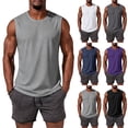 thumbnail image 1 of LTTVQM Men's Sleeveless Shirt Quick Dry Workout Tank Top Gym Muscle T Shirts Sport Athletic Running Tanks Tops Light Gray XS, 1 of 7