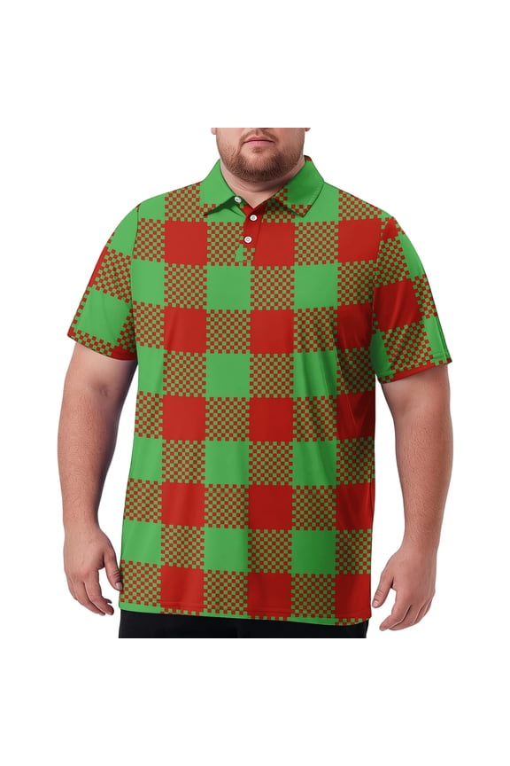 Men's Soft Gentle Touch Sport Shirt Big & Tall Short Sleeve Relaxed Fit Breathable Elastic Stretch Fabric Green XL