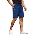 thumbnail image 1 of LTTVQM Mens Casual Shorts Cotton Drawstring 2026 Trendy Summer Beach Stretch Twill Chino Work Golf Shorts Blue M, 1 of 8