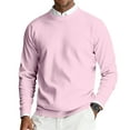 thumbnail image 1 of LTTVQM Mens Crewneck Sweaters Casual Knit Lightweight Dress Sweater Long Sleeve Slim Fit Fall Winter Pullover Pink S, 1 of 7