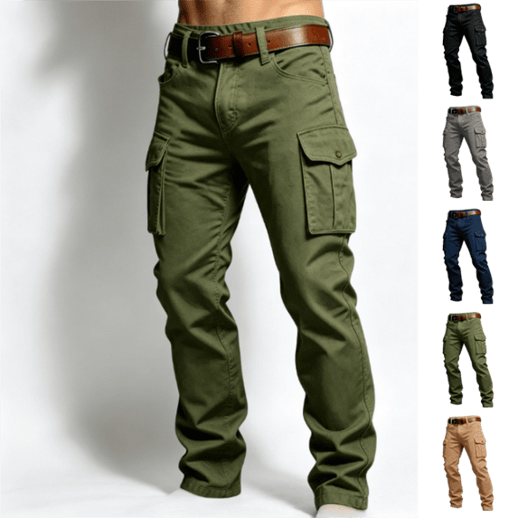 LTTVQM Mens Hiking Pants Stretchy Ripstop Lightweight Breathable Outdoor Fishing Cargo Pants with Pockets Travel Casual Work Work Pants Army Green L