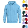 thumbnail image 1 of LTTVQM Mens Hoodie Autumn Street‑style Pullover Hooded Sweatshirt Adjustable Drawstring Pocket Comfort Tops, 1 of 6