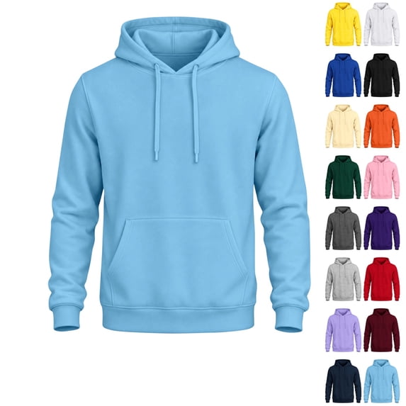 LTTVQM Mens Hoodie Autumn Street‑style Pullover Hooded Sweatshirt Adjustable Drawstring Pocket Comfort Tops