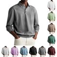 thumbnail image 1 of LTTVQM Mens Long Sleeve Polo Shirt Mesh Knit Breathable Casual Lightweight Lapel Collared Golf Shirts Classic Fit Athletic Workout Tennis Tops Gray 5XL, 1 of 6