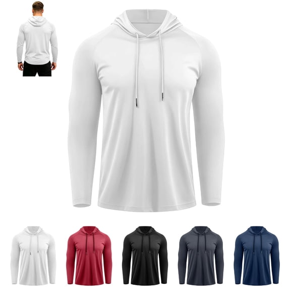 LTTVQM Mens Quick Dry Hoodies Raglan Long Sleeve Lightweight Breathable Workout Fishing Shirts Stretch Casual Outdoor Camping Athletic Hooded Tops