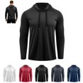 thumbnail image 1 of LTTVQM Mens Quick Dry Hoodies Raglan Long Sleeve Lightweight Breathable Workout Fishing Shirts Stretch Casual Outdoor Camping Athletic Hooded Tops, 1 of 5