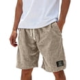 thumbnail image 1 of LTTVQM Mens Shorts 2026 Summer Casual Breathable Linen Beach Vacation Loose Fit Holiday Short Beige 5XL, 1 of 4