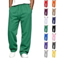 thumbnail image 1 of LTTVQM Mens Sweatpants Drawstring Elastic Waist Casual Basic Wide Leg Relaxed Fit Jogging Bottom Sweatpants Stylish Comfortable Soft Lounge Joggers with Pockets, 1 of 6