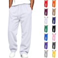 thumbnail image 1 of LTTVQM Mens Sweatpants Drawstring Waist Casual Wide Leg Relaxed Fit Running Bottom Sweatpants Trendy Soft Comfortable Lounge Joggers Pants with Pockets, 1 of 6
