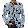 thumbnail image 1 of LTTVQM Mens Warm Relaxed Multi Shade Corduroy Sport Blazer Functional Pockets Single Breasted Notched Lapel Suit Halloween Daily Street Office Outerwear Sky Blue 2XL, 1 of 6