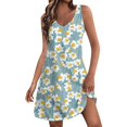 LTTVQM Midi Dresses for Women Beach Boho Floral Print Plus Size Tshirt