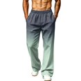 thumbnail image 1 of LTTVQM Ombre Gradient Full Length Pants for Men 2026 Trail Gradient Print Wrinkle Free Relaxed Fit Mens Athletic Wide Leg Full Length Pants Mint Green L, 1 of 7