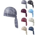 thumbnail image 1 of LTTVQM Paisley Cooling Headscarf Cap Men Women Bandana Beanie Motorcycle Head Wrap Safety Helmet Liner Elastic Fit Adjustable Straps Blue, 1 of 7