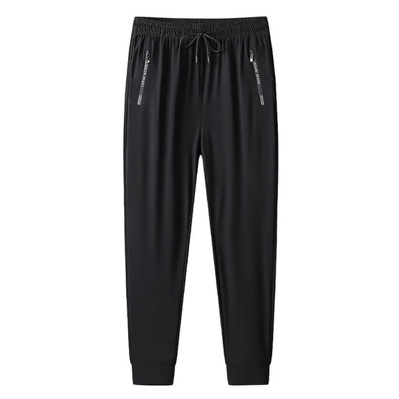 LTTVQM Pants for Men Ice Silk 2026 Ultra Stretch Breathable Pant Quick Drying Stretch Running Active Trousers Gray 3XL