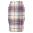 thumbnail image 1 of LTTVQM Plaid Skirts for Women 2026 Fall Winter Knee Length Wool Pencil Skirt Purple M, 1 of 3