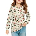 thumbnail image 1 of LTTVQM Shirts for Girls Long Sleeve Size 2-3 Fall Cute Floral Print Tee Loose Fit Tunic Tops Fashion Clothes Crew Neck with Pocket Beige 2-3 Years, 1 of 4